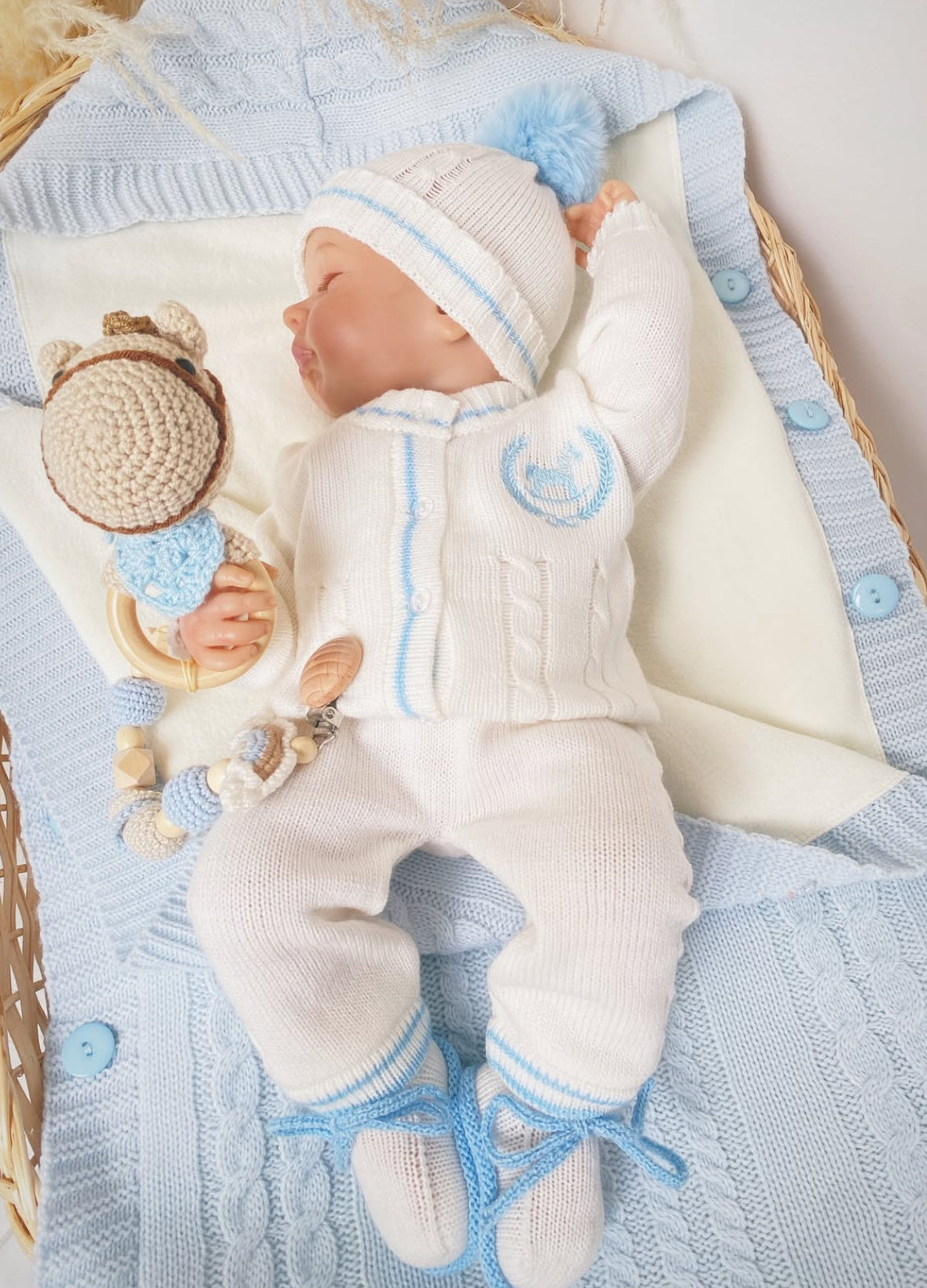 Set trenza caballo azul  RN