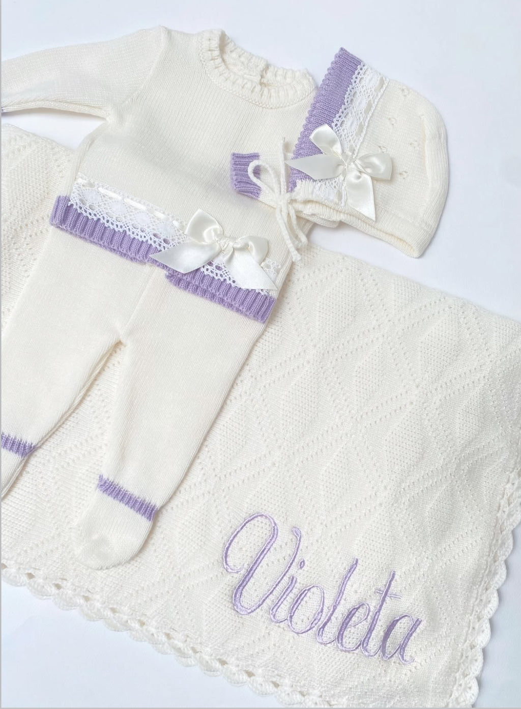 Set Andalucia, hueso con lila