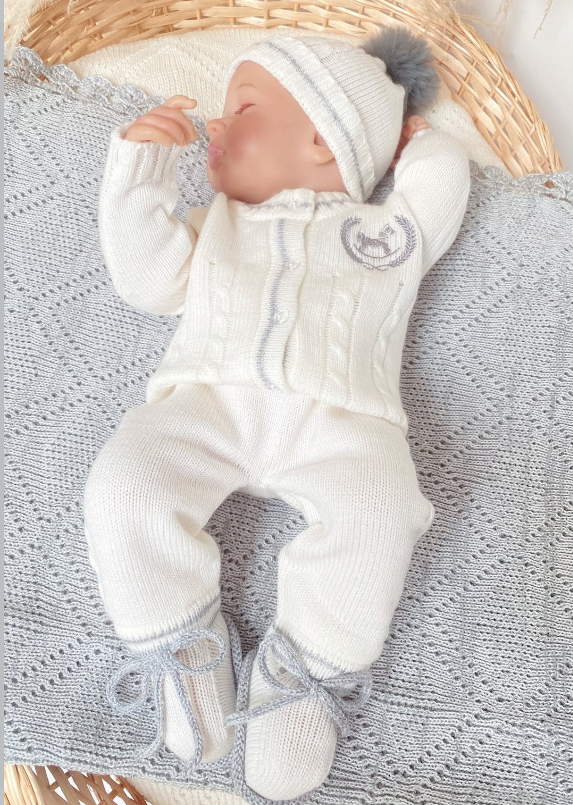 Set trenza caballo gris  RN