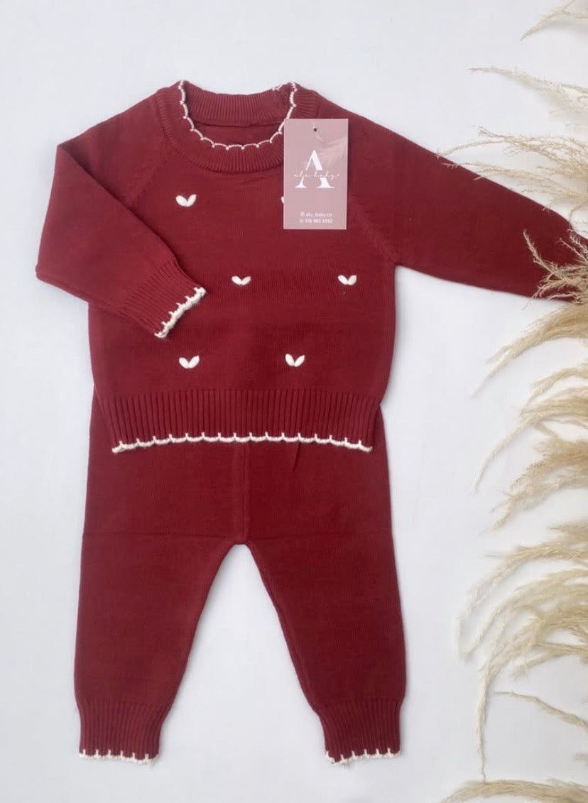 Conjunto cora vino