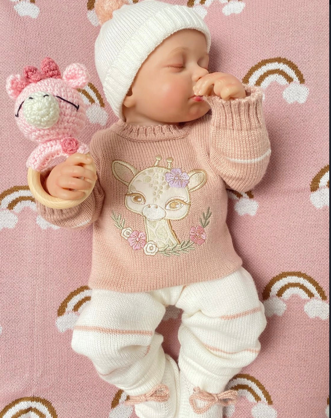 Set jirafa palo de rosa