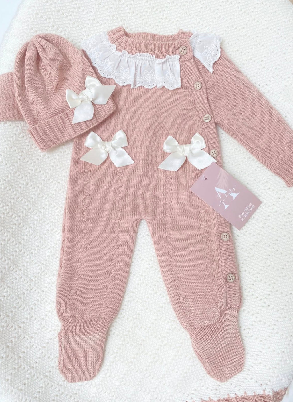 Set lele Enterizo palo de rosa