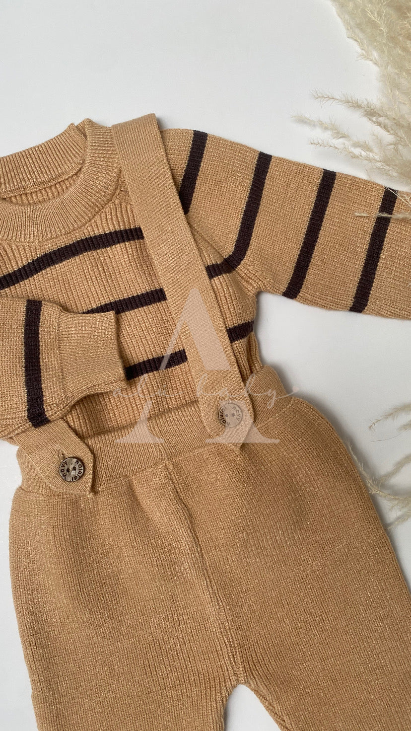 Conjunto overol camel