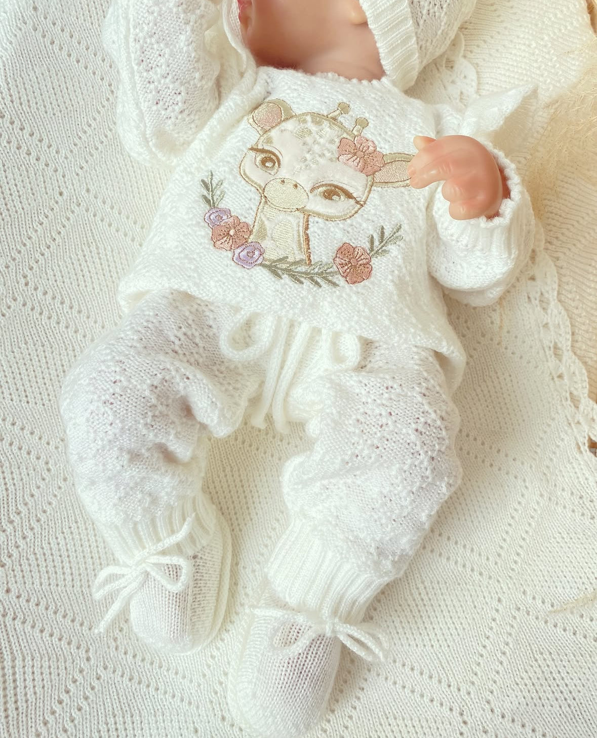 Set jirafa bolero blanco