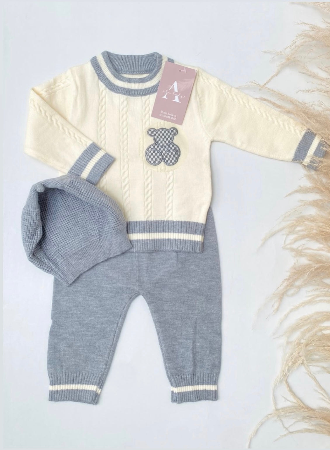 Conjunto oso Milan  gris