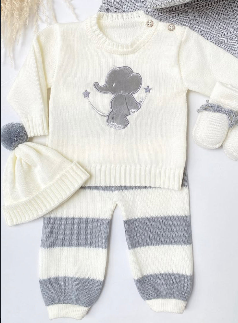 Set elefante pantalón a rayas