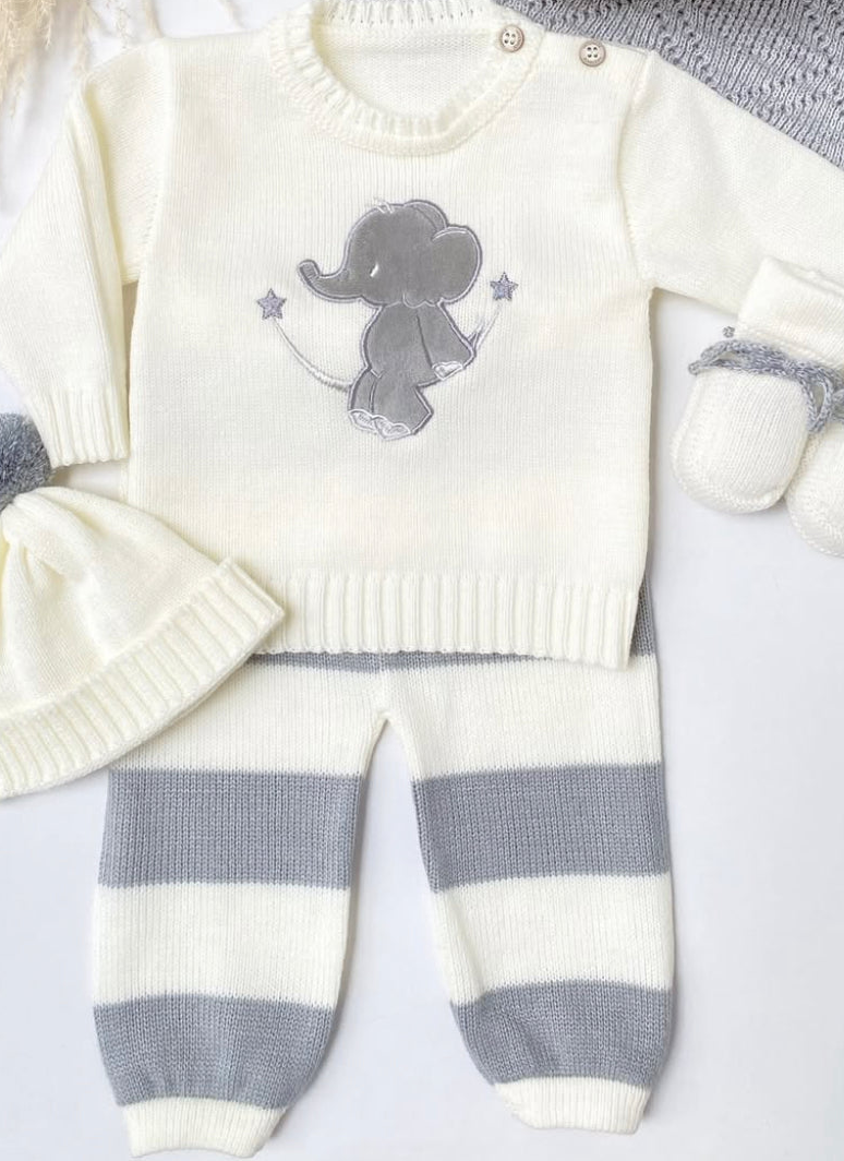 Set elefante pantalón a rayas