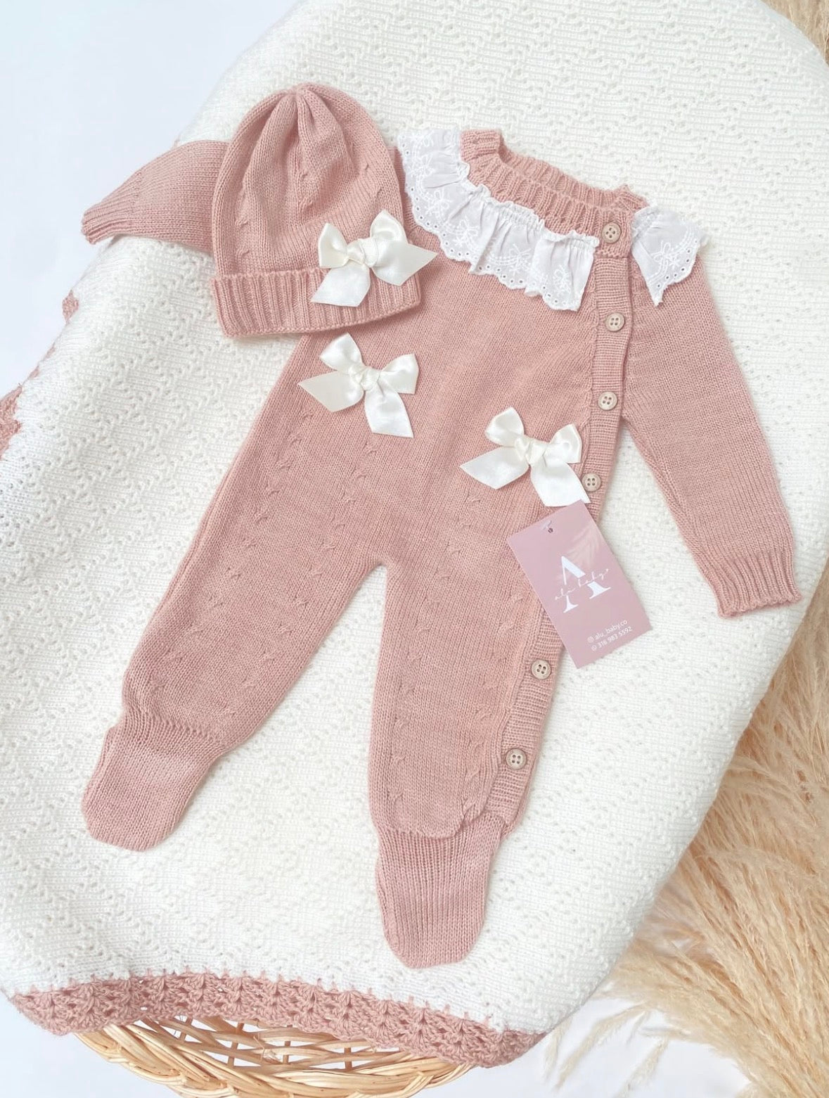 Set lele Enterizo palo de rosa