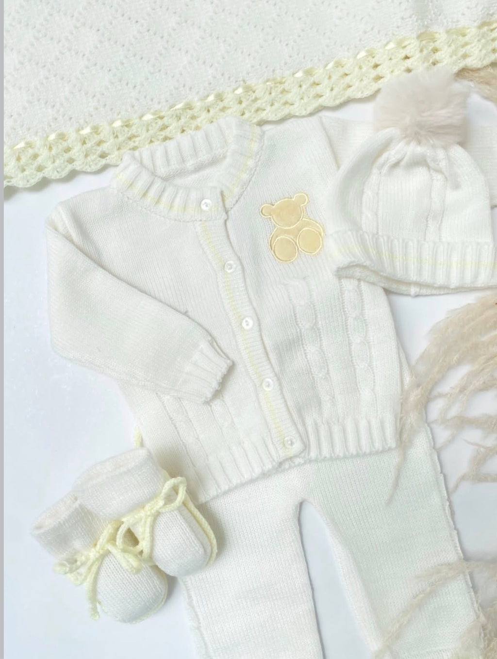 Set trenza oso amarillo