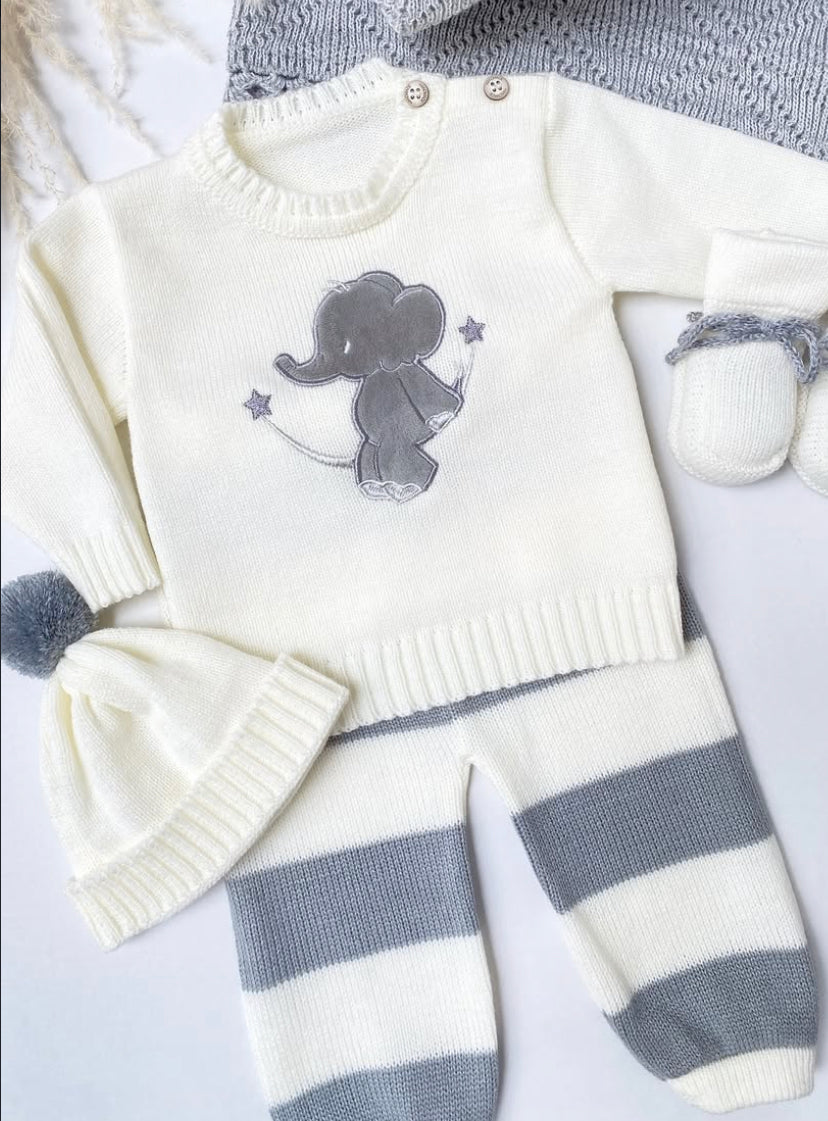 Set elefante pantalón a rayas