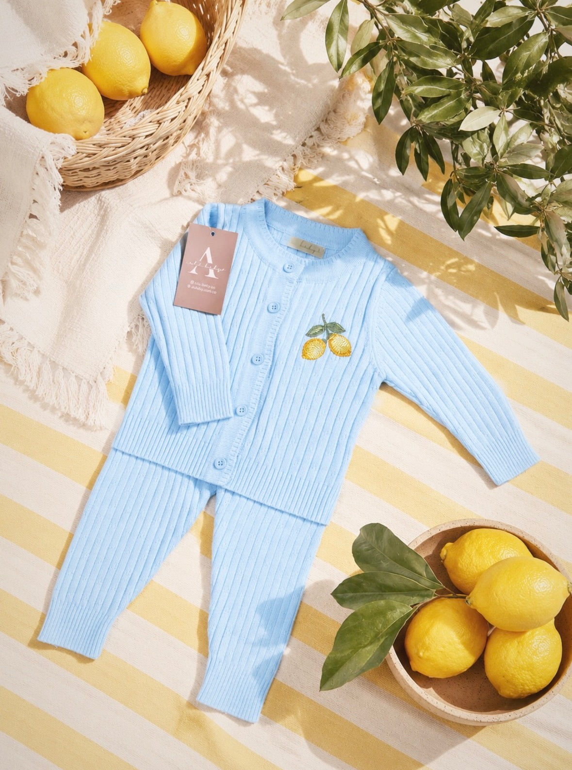 Set limonchelo azul