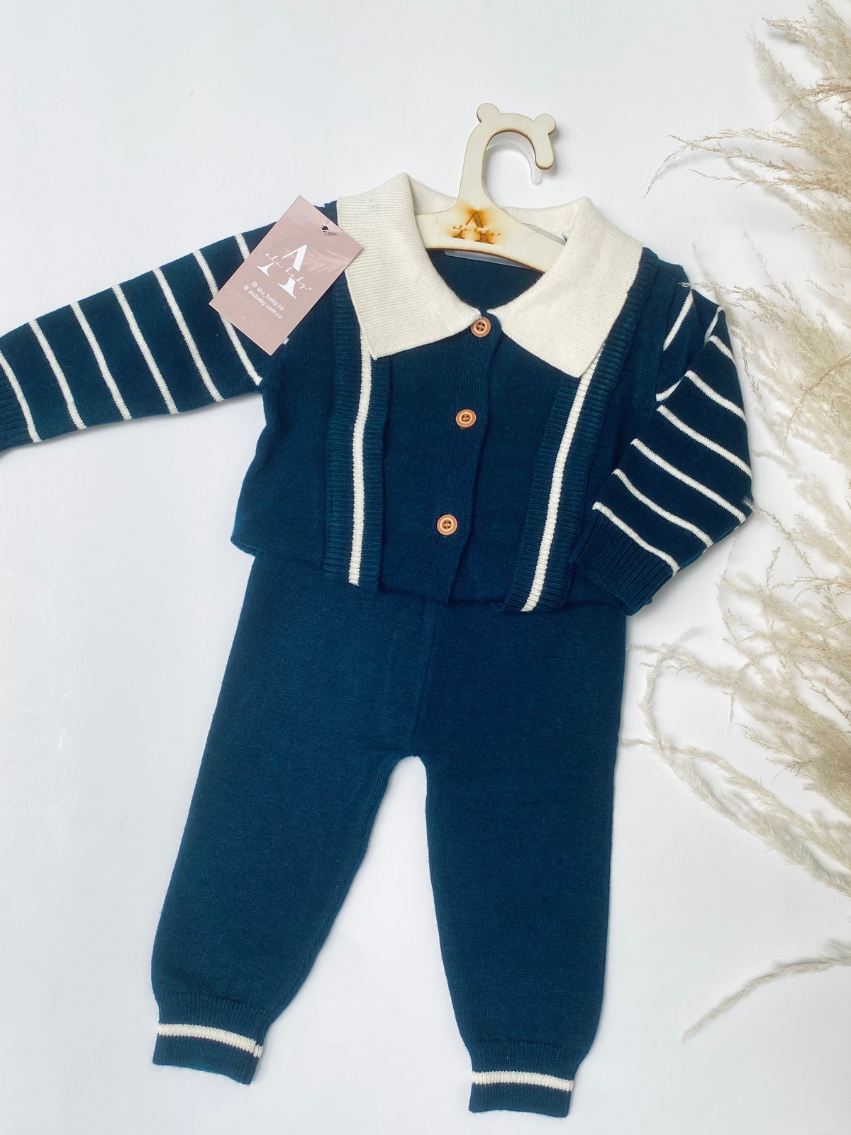 Conjunto azul esmeralda