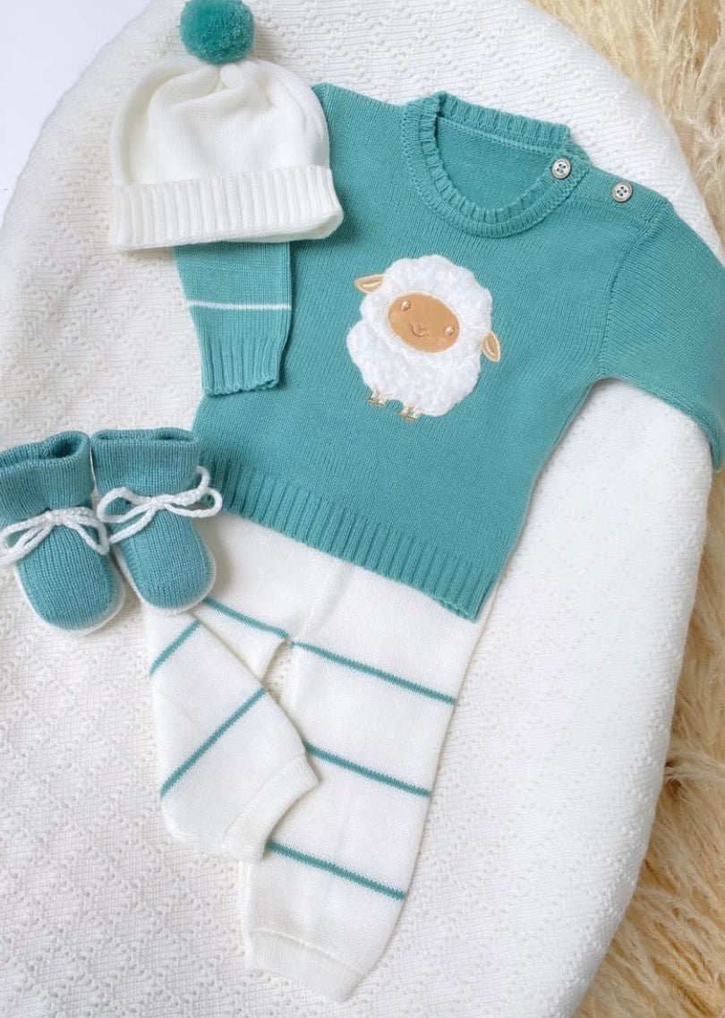 Set oveja azul turquesa