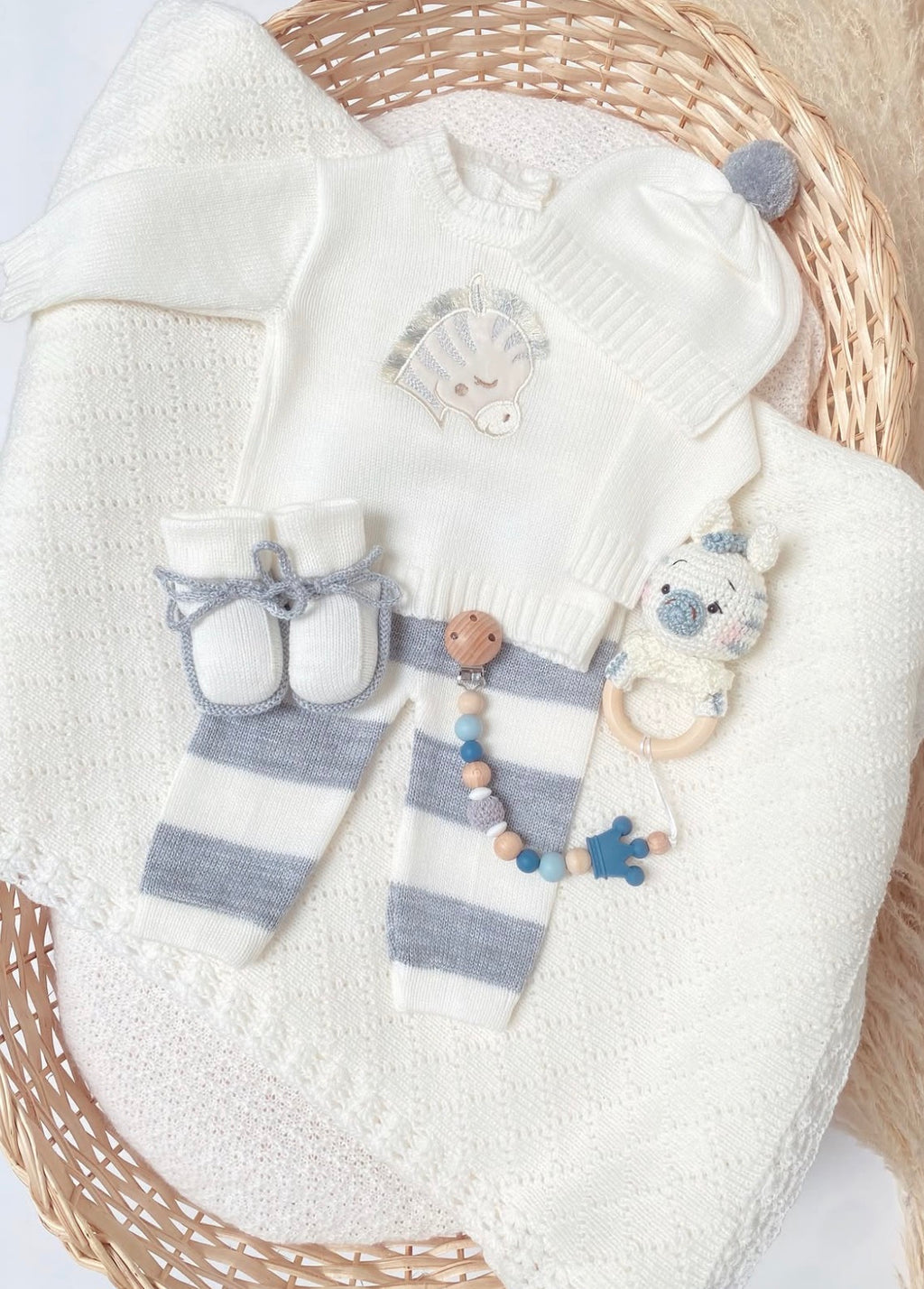 Set cebra gris rayas RN