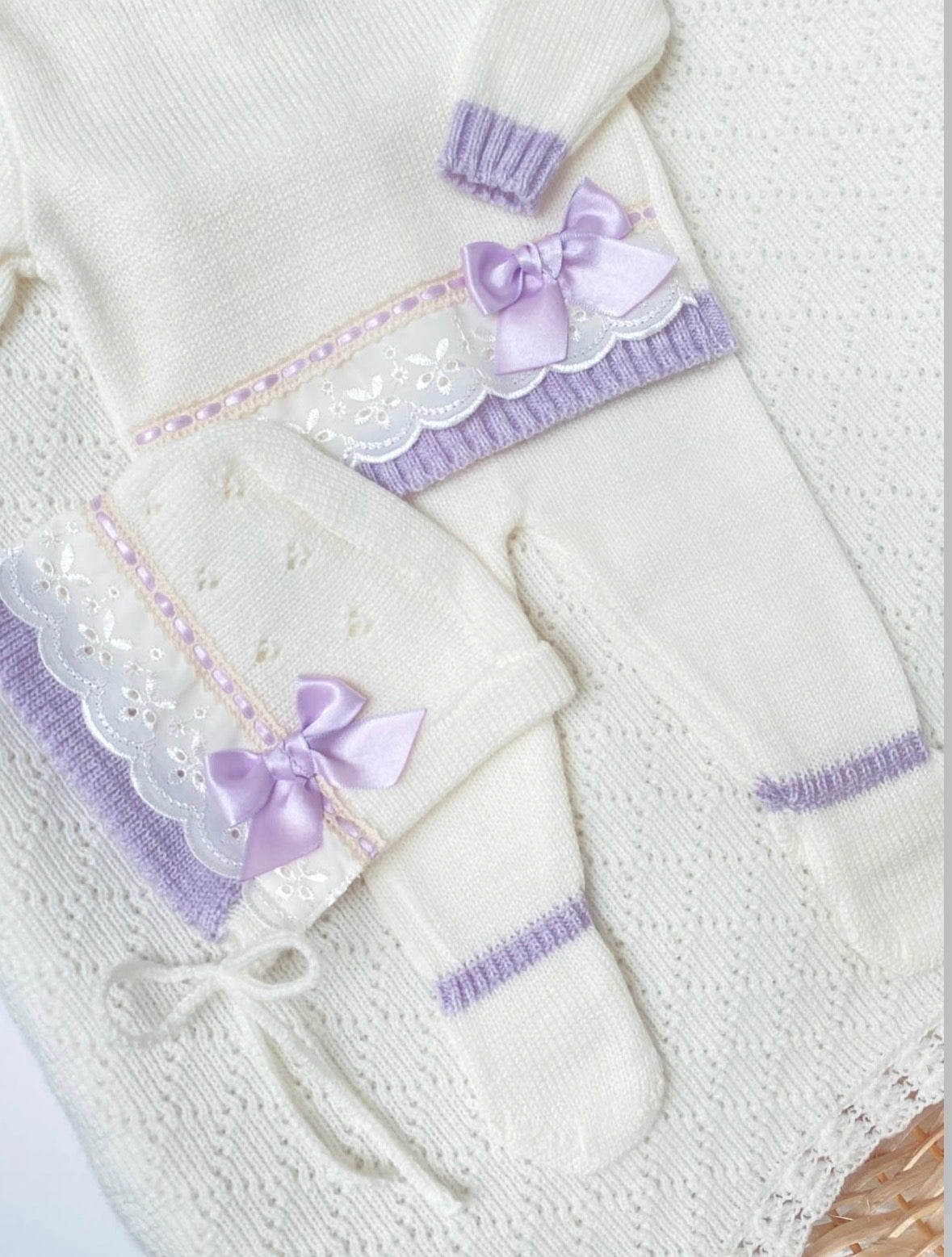 Set Andalucia, hueso con lila