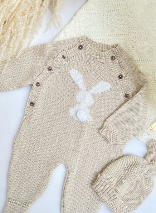 Enterizo arena  blanco