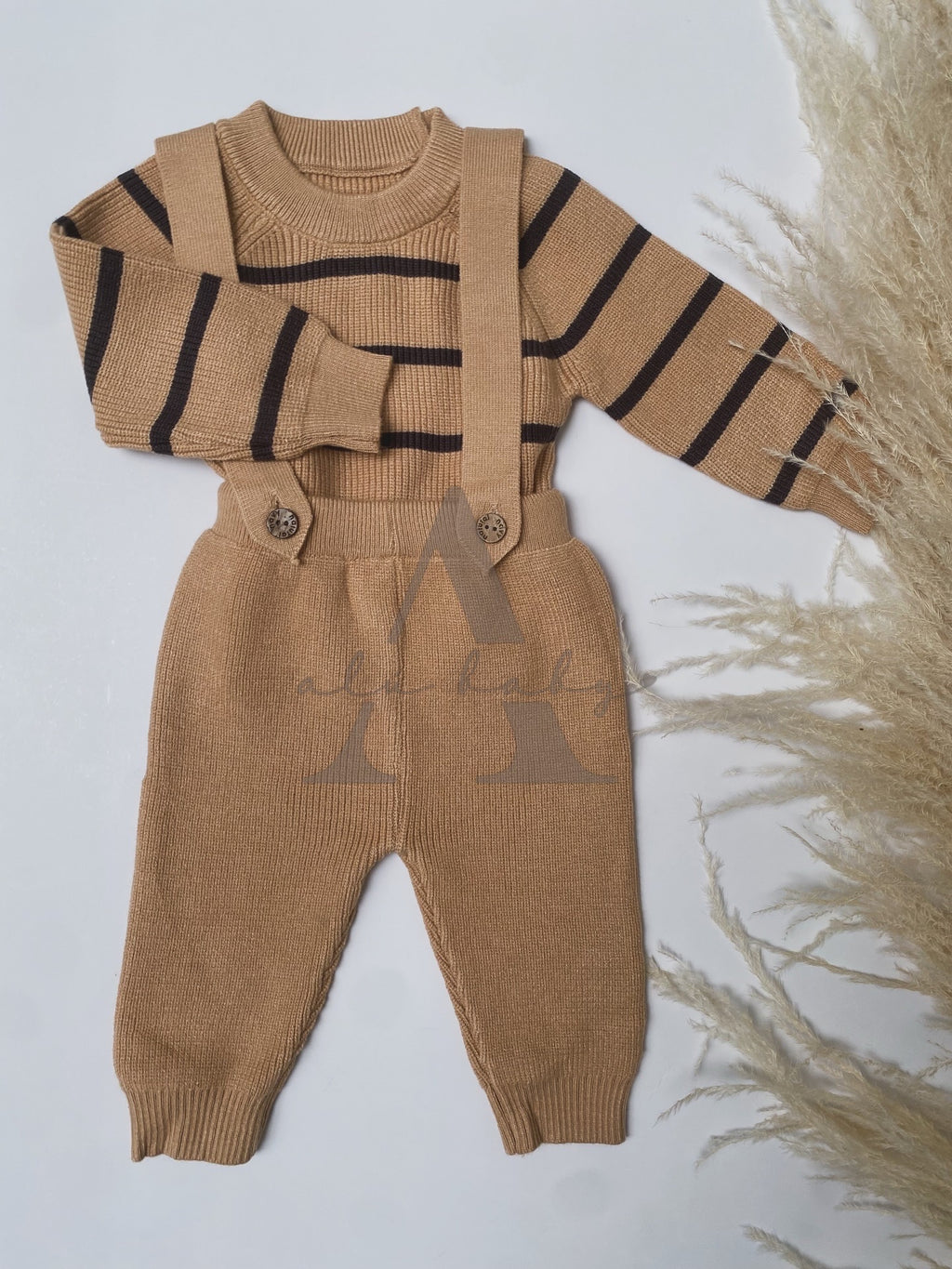 Conjunto overol camel