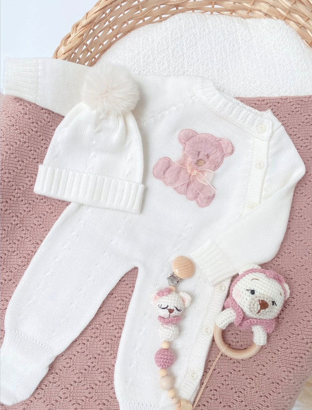 Set Enterizo RN oso hueso + palo de rosa