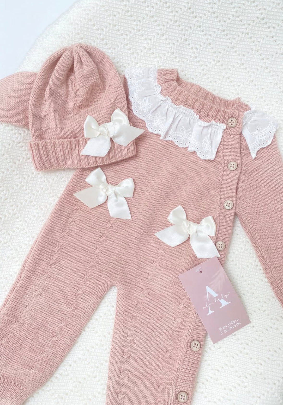 Set lele Enterizo palo de rosa