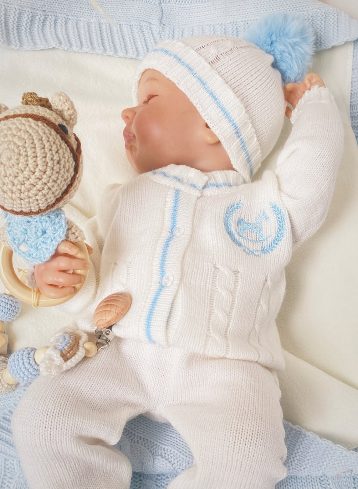 Set trenza caballo azul  RN