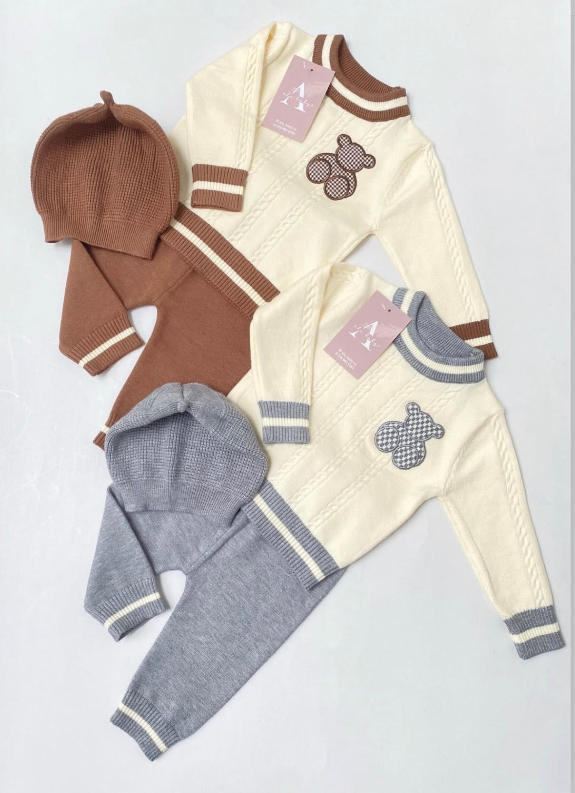 Conjunto oso Milan  gris