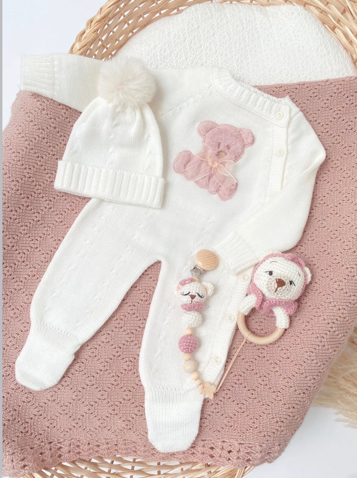 Set Enterizo RN oso hueso + palo de rosa