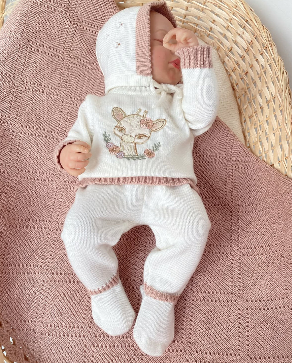 Set Andalucia jirafa, hueso con Palo de rosa RN