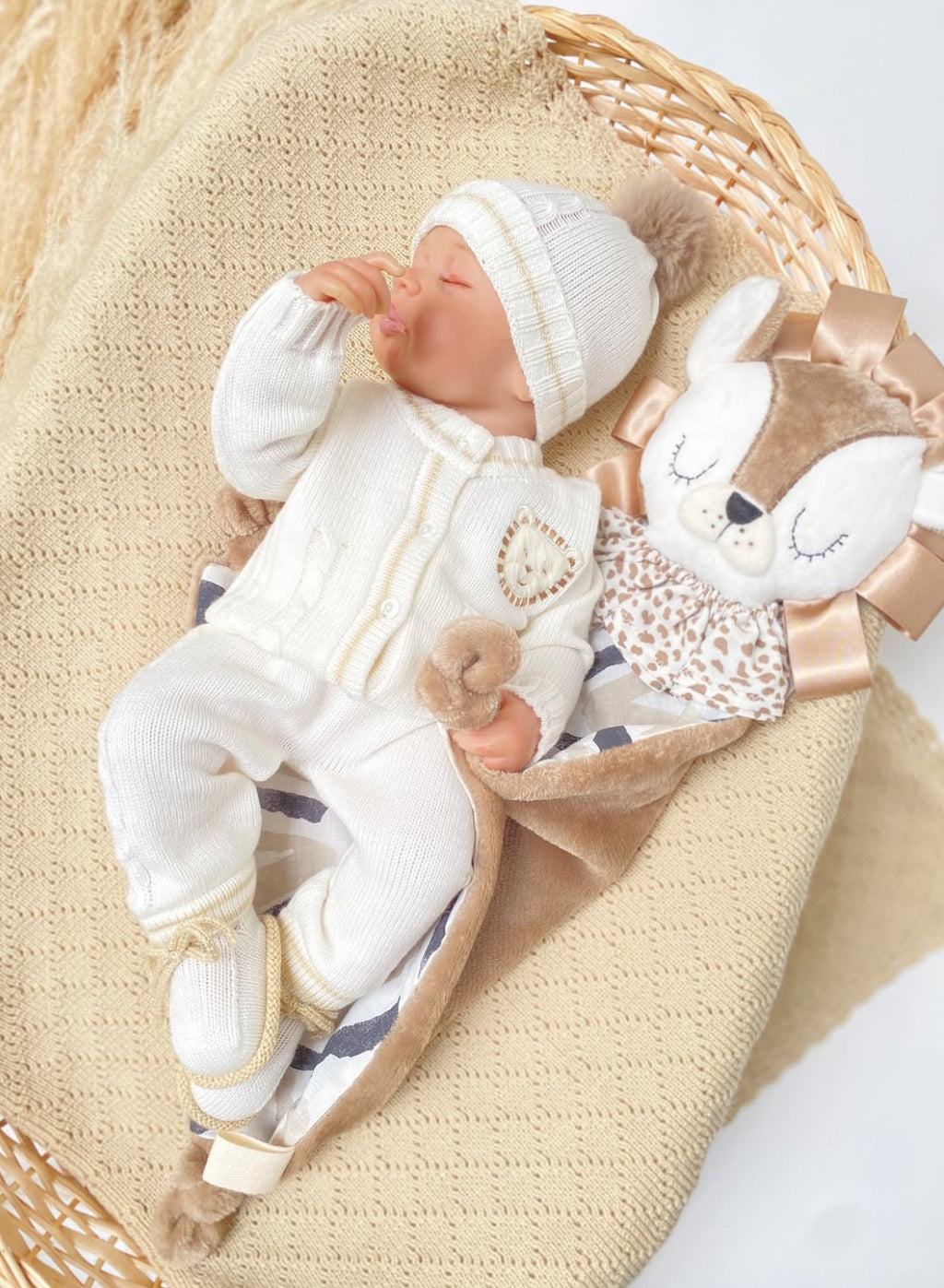 Set trenza león,  hueso con  arena  RN