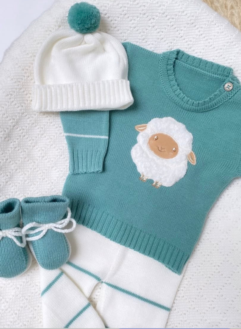 Set oveja azul turquesa