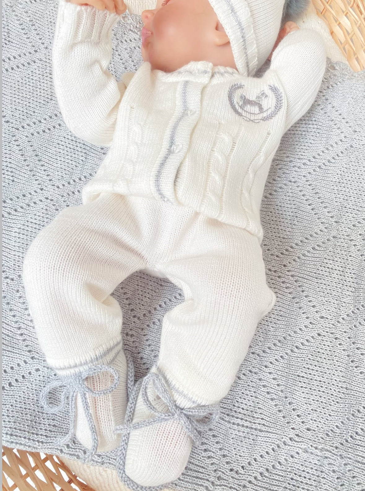 Set trenza caballo gris  RN