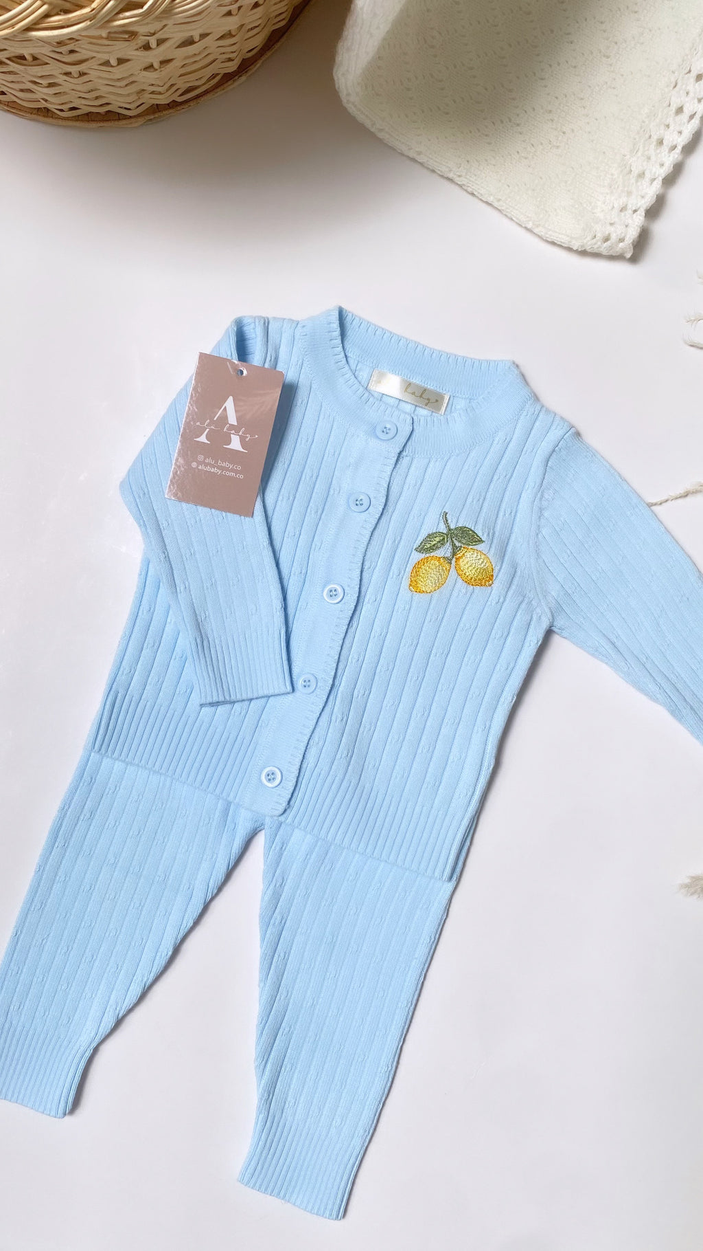 Set limonchelo azul