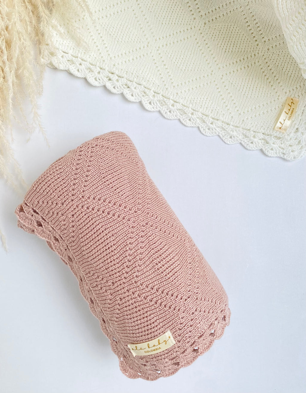 Manta tejida palo de rosa