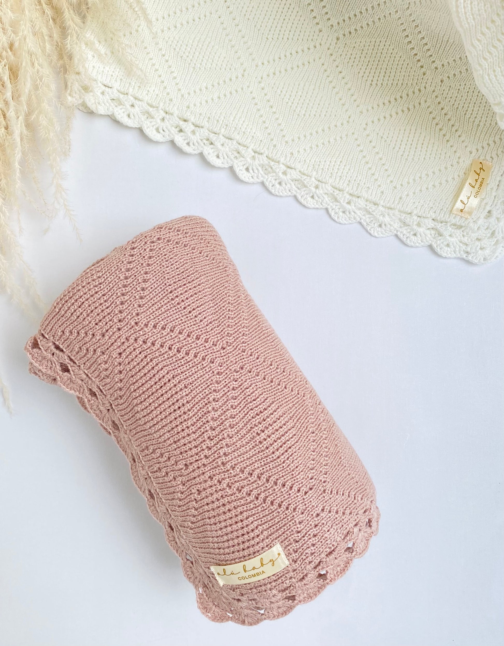Manta tejida palo de rosa