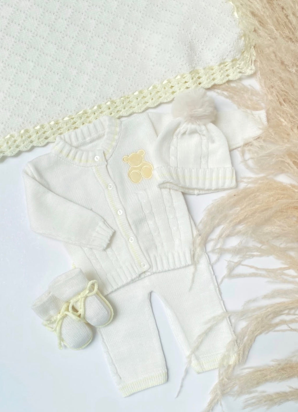 Set trenza oso amarillo