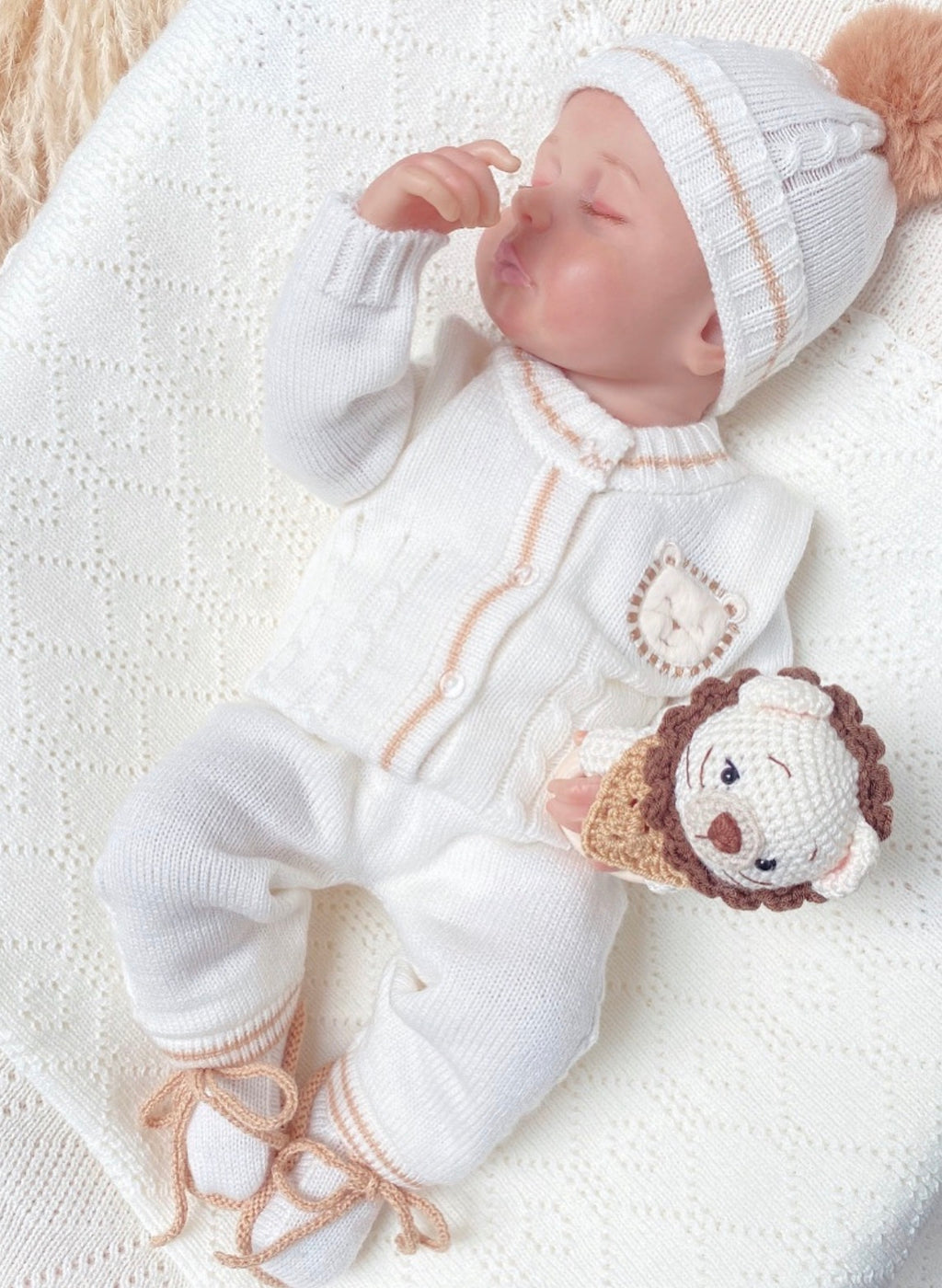 Set trenza león,  hueso con  miel   RN