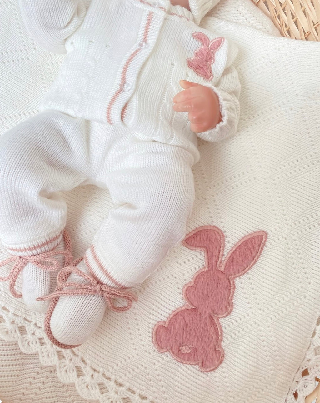 Set trenza coneja, hueso con Palo de rosa  RN