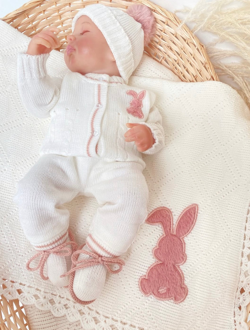 Set trenza coneja, hueso con Palo de rosa  RN