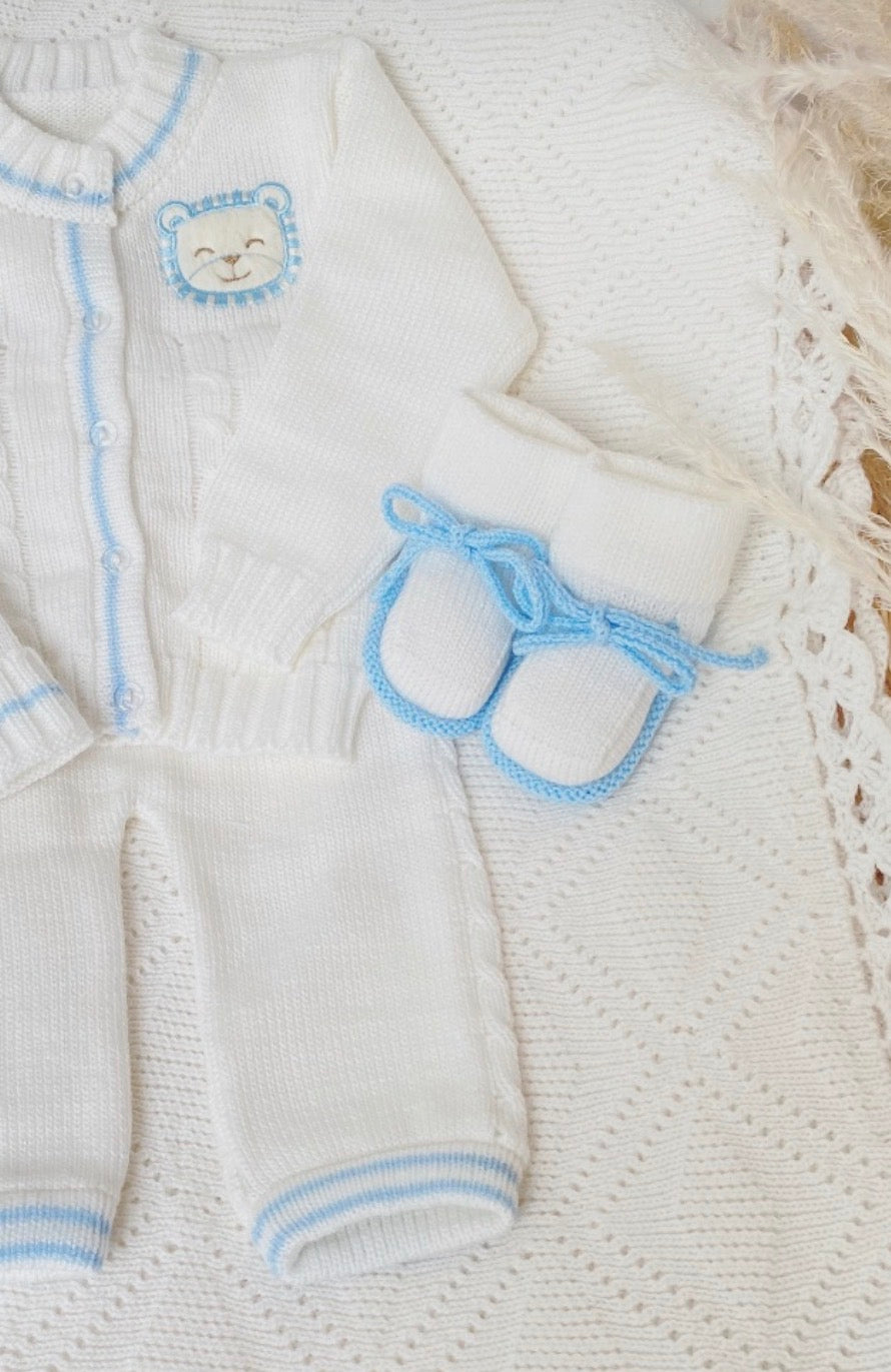 Set trenza leon RN azul